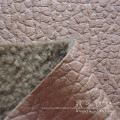 Embossed Leather Polyester Fabric with Fleece Backside